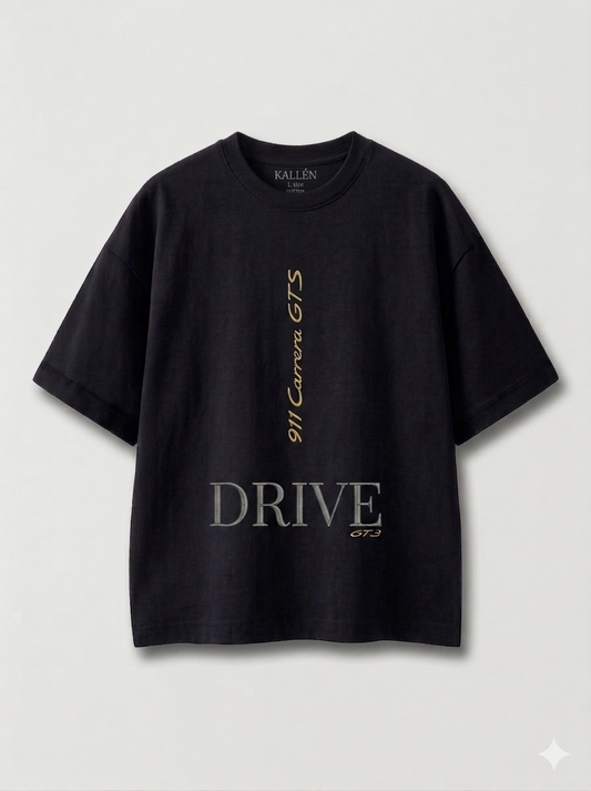 Porsche Carrera 911 GTS Embroidered Oversize Front T-shirts